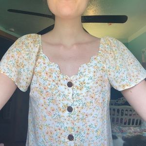 Cottagecore Floral Blouse